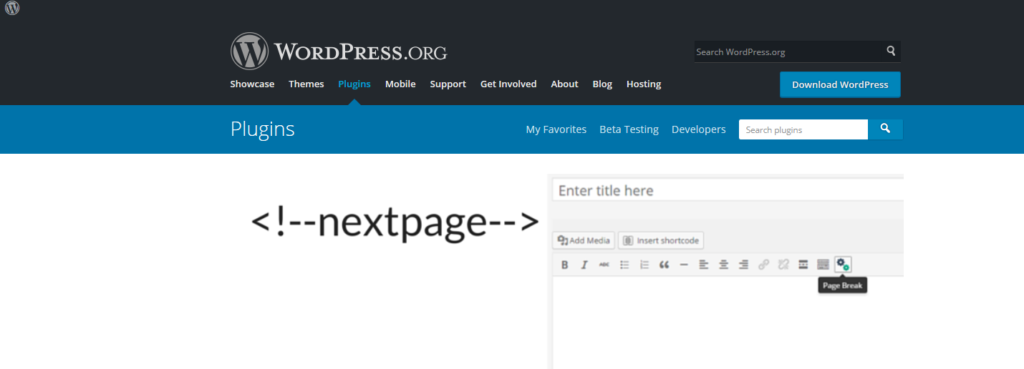 wordpress page break plugin